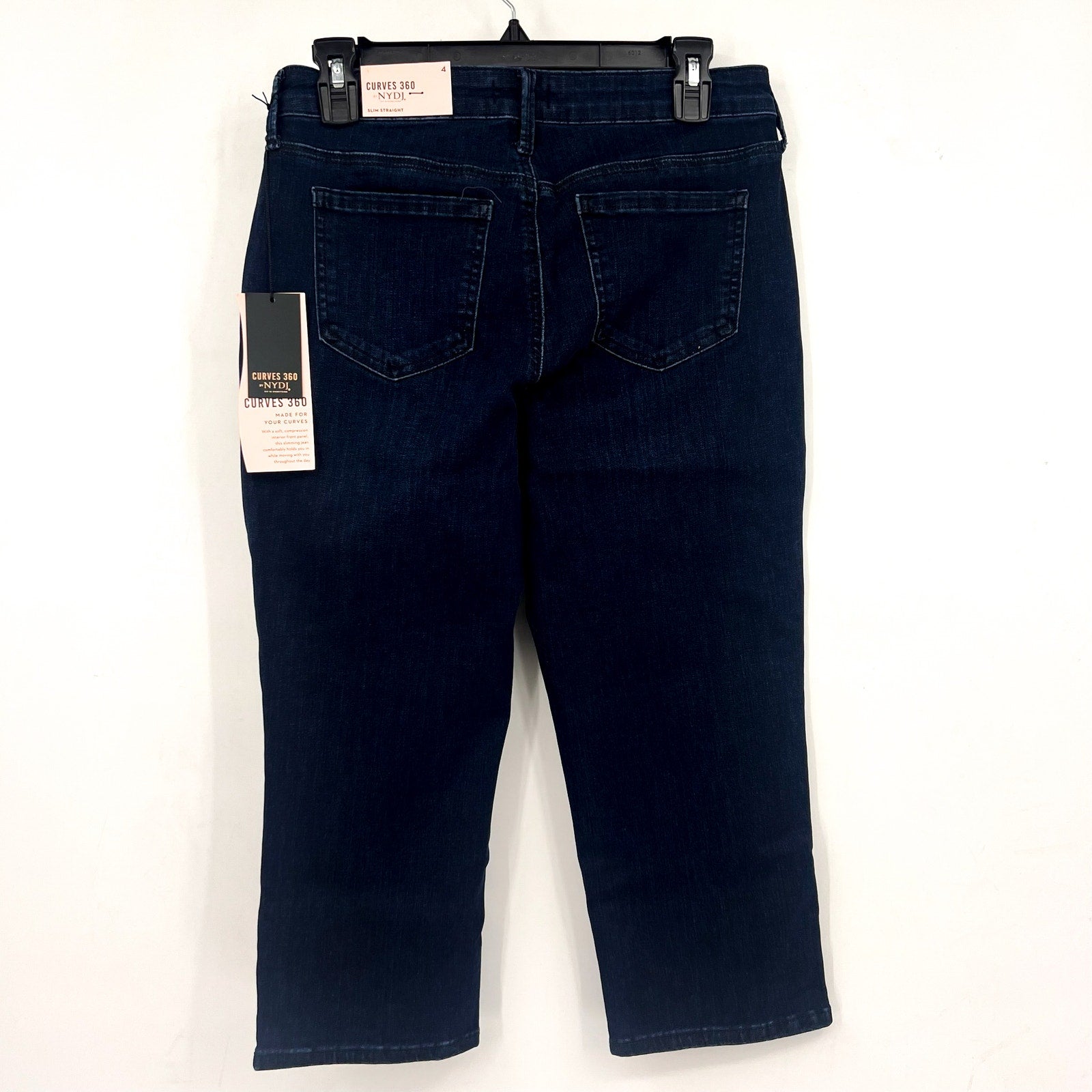 NYDJ Curves 360 Womens Slim Straight Crop Jeans Size 4 Mesquite Blue NWT