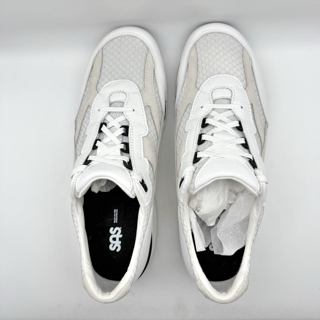 SAS Mens Journey Mesh Walking Sneakers US 14.5 Wide EU 47.5 White Suede NWOB