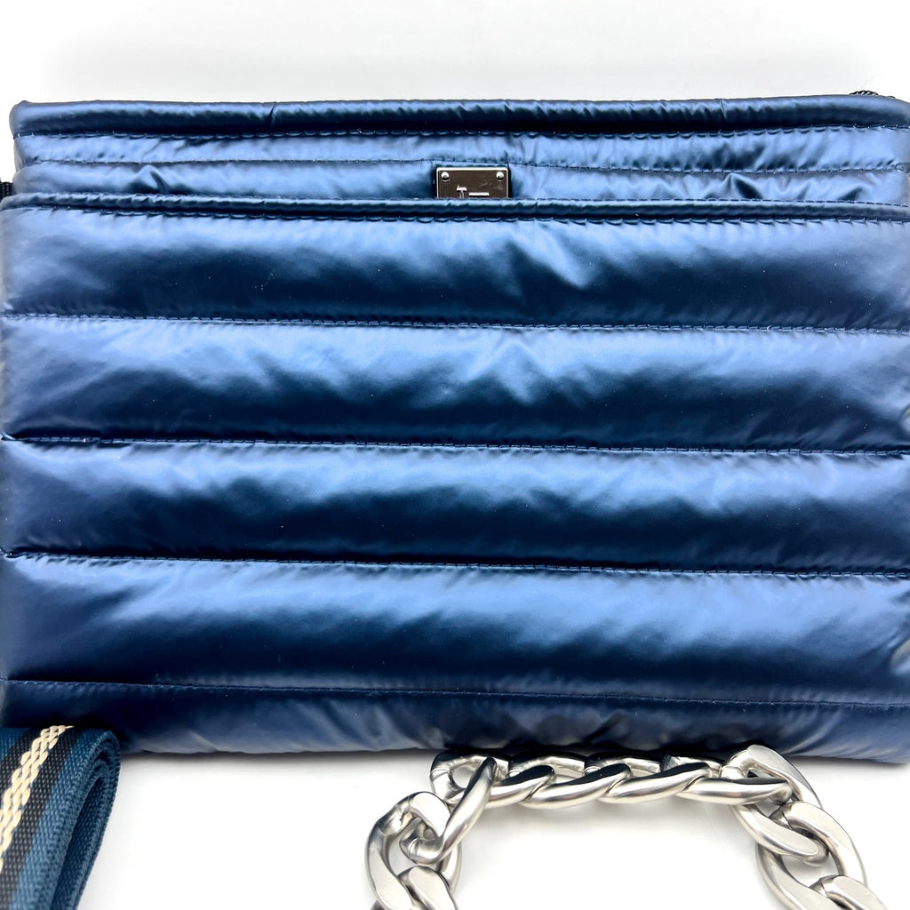 THINK ROYLN Downtown Crosswalk Crossbody Bag Blue Pearl Indigo One Size NWT