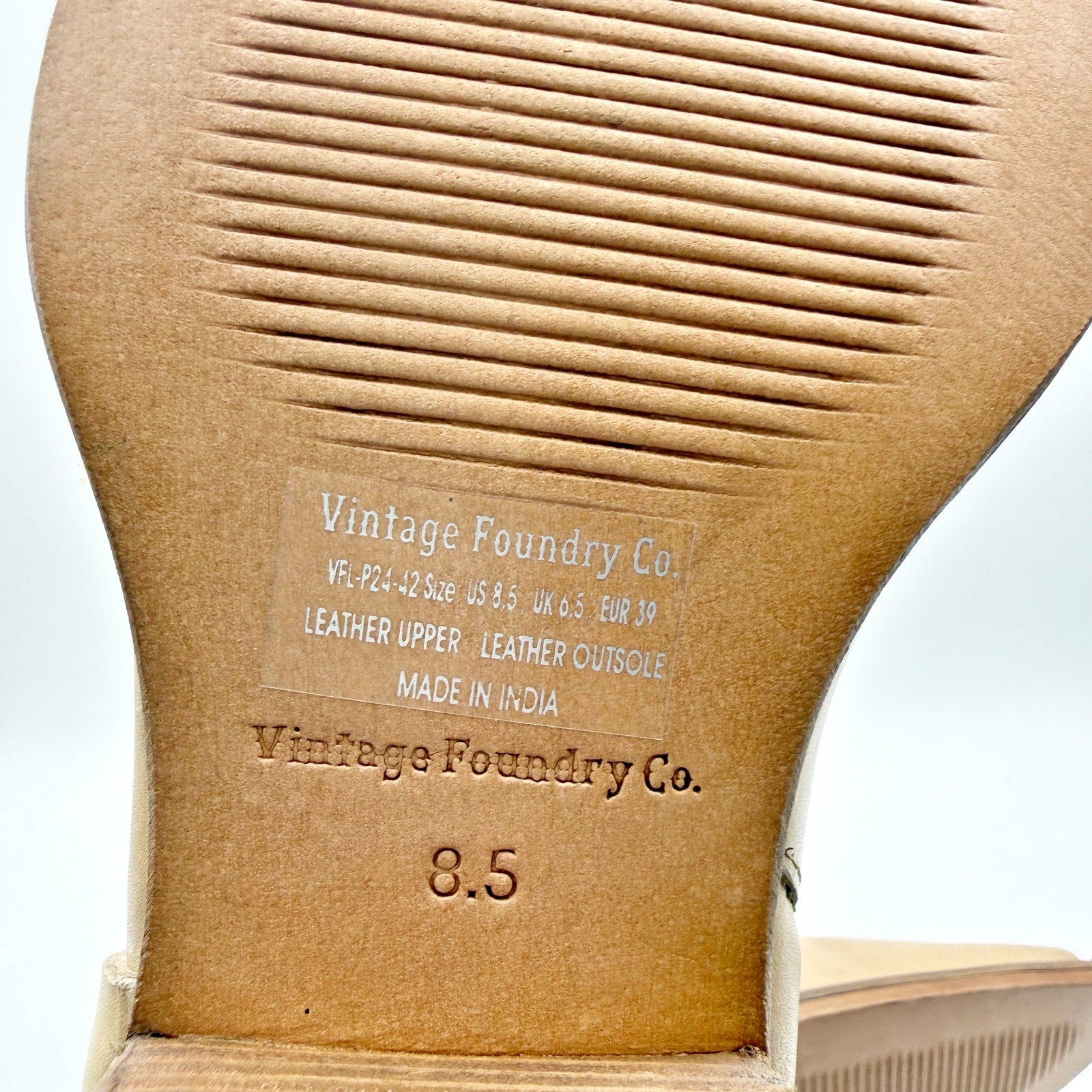 Vintage Foundry Womens Sophia Western Bootie Size 8.5 EU 39 Tan Leather NIB