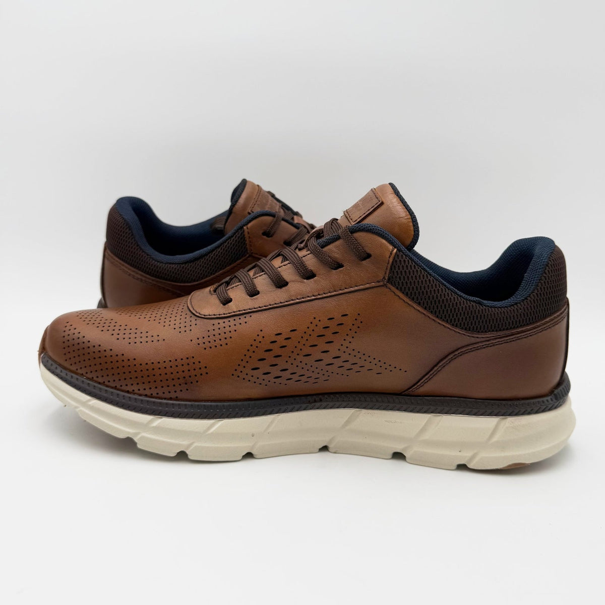 Johnston & Murphy Mens Hastings U-Throat Casual Sneakers Size 10 Tan Leather NIB