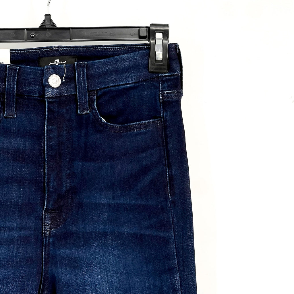 7 FOR ALL MANKIND Skinny Bootcut Jeans Size 26 US 2 Dark Blue Ultra High NWT