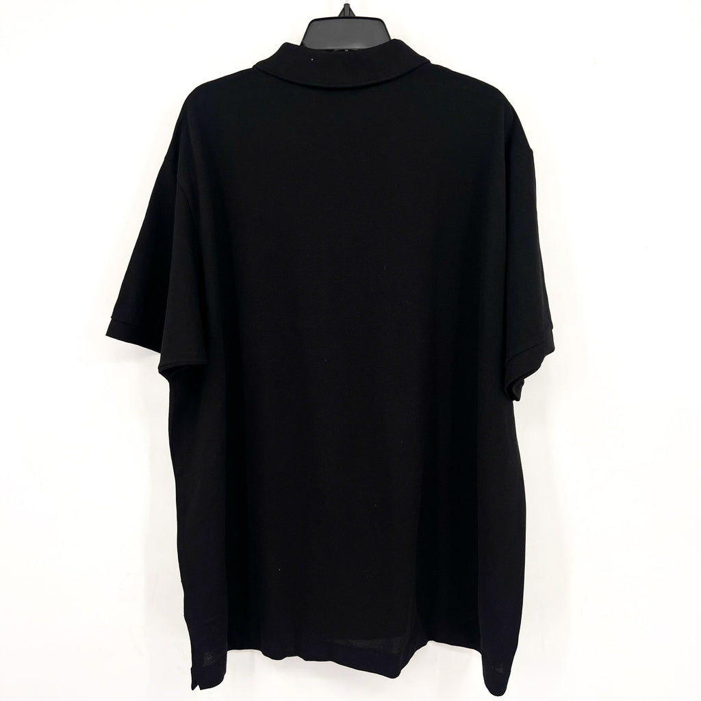 LACOSTE Men's Classic Fit Pique Polo Shirt Size 9 4XL Black Organic Cotton NWT