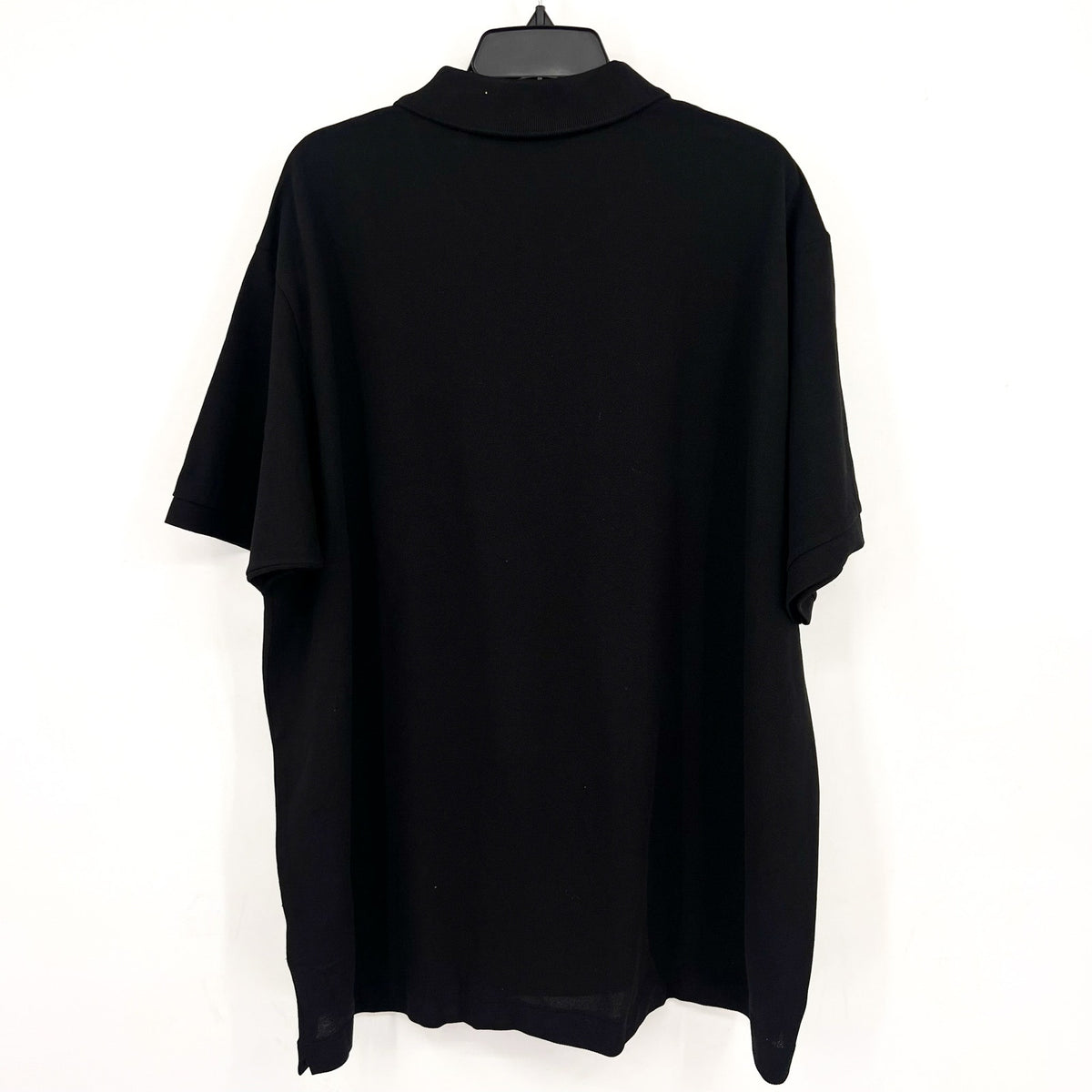 LACOSTE Men's Classic Fit Pique Polo Shirt Size 9 4XL Black Organic Cotton NWT
