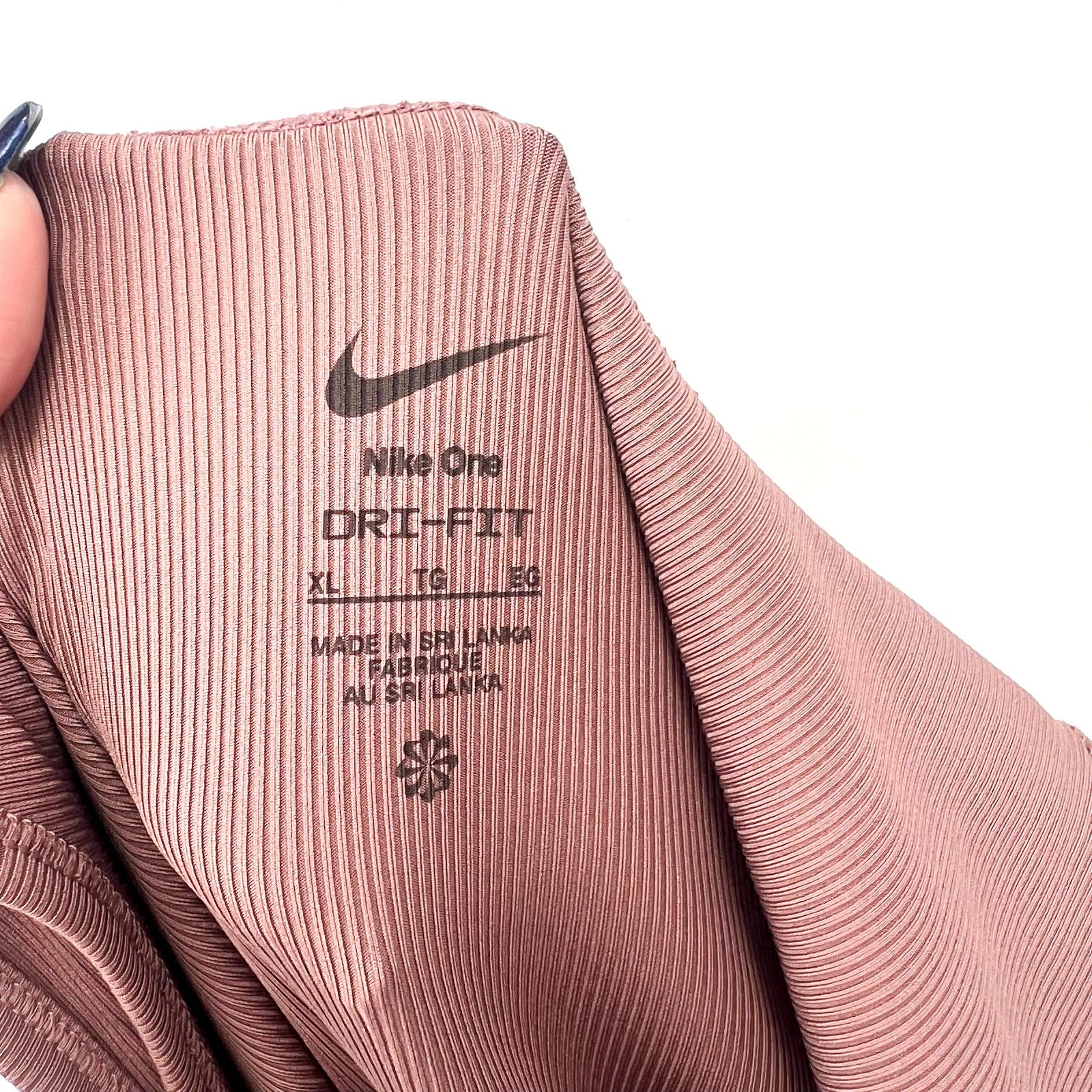 NIKE Women's One Dri-fit Scoop Neck Tank Dress XL Pink Mauve Stretch NWOT