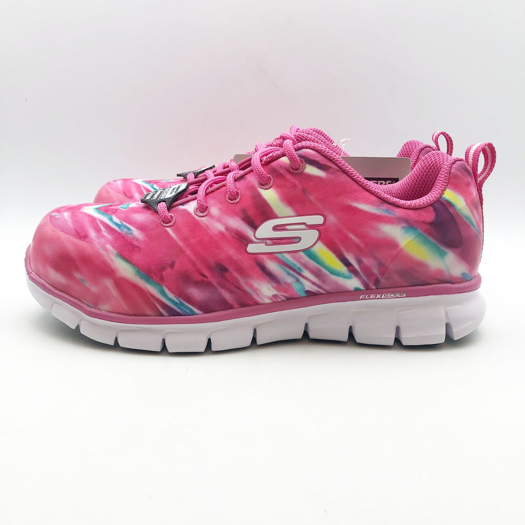 Skechers Women's Sure Track Work Shoes Size 7.5 Hot Pink Comp Toe SR NIB