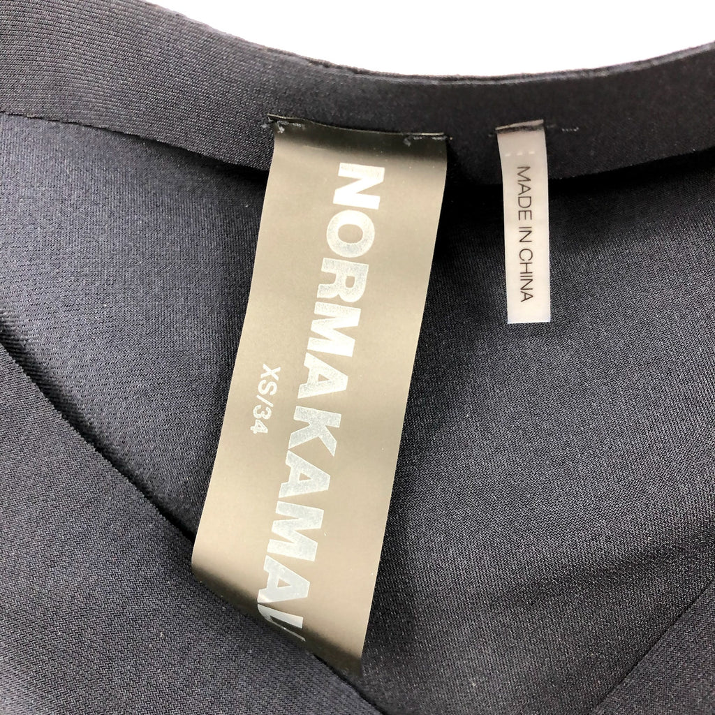 NORMA KAMALI Women's Drop Shoulder Top XS Midnight Navy Blue Jersey Stretch NWT