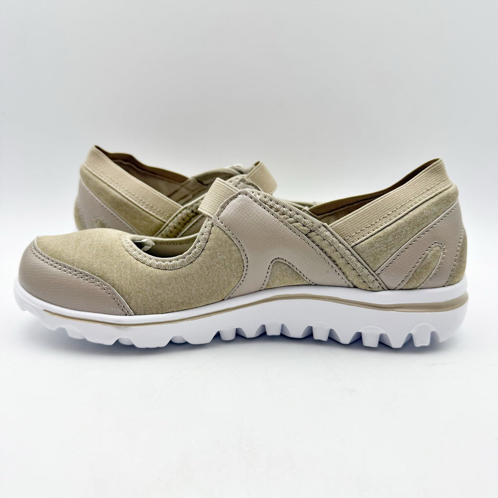 Propet Womens Onalee Mary Jane Shoes US 7 Narrow Beige Casual Flats Diabetic NIB