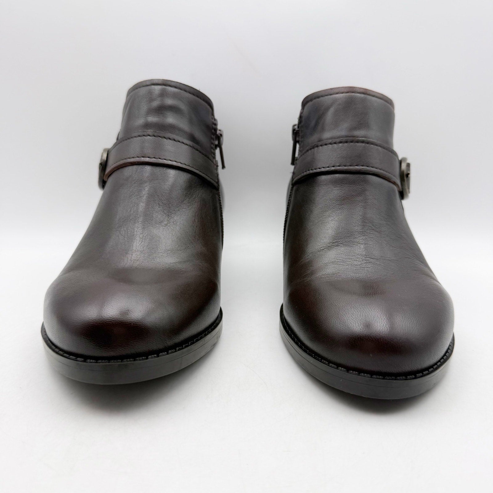 David Tate Womens Maverick Ankle Booties US 6 WW Brown Leather NWOB