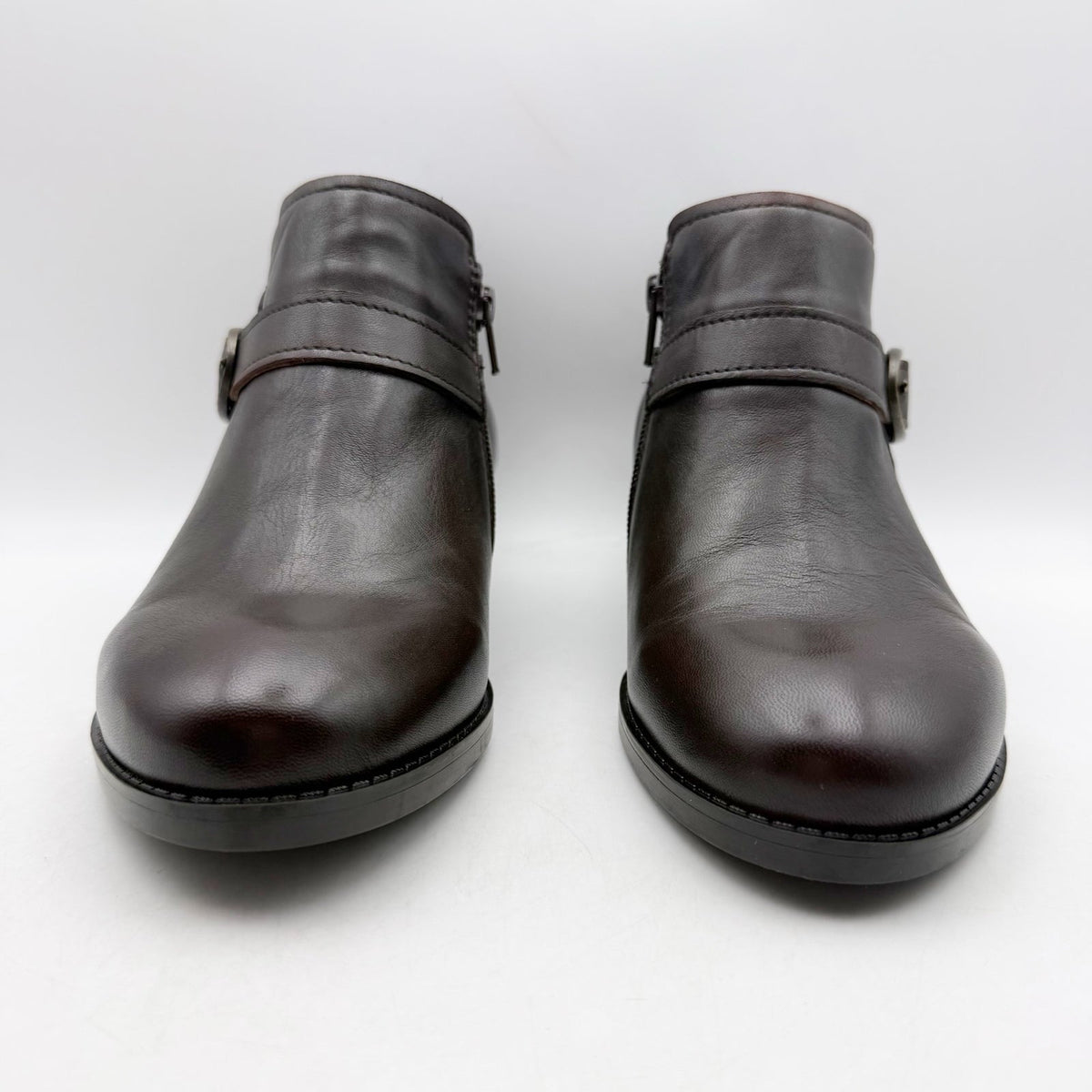 David Tate Womens Maverick Ankle Booties Size 6 WW Brown Leather NWOB