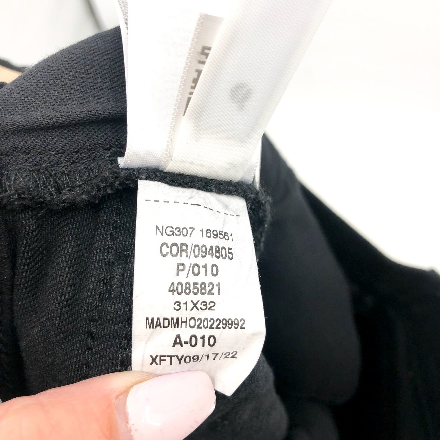 MADEWELL Men's Athletic Slim Jean 31x32 Black Denim Stretch NG307 NWT