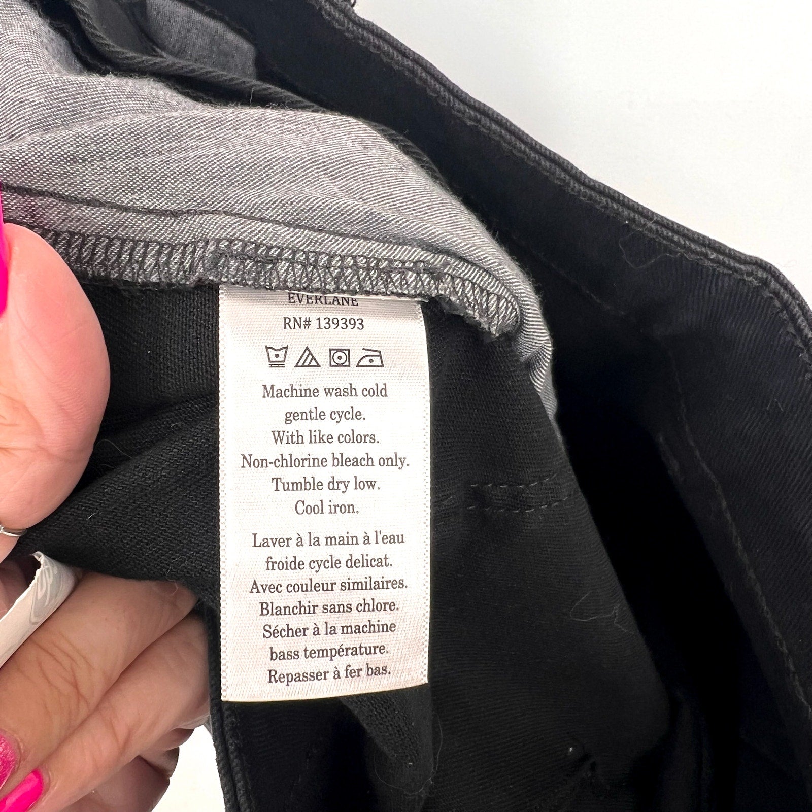 EVERLANE Women's The Utility Barrel Pants Size 10 Black Cotton Twill NWT
