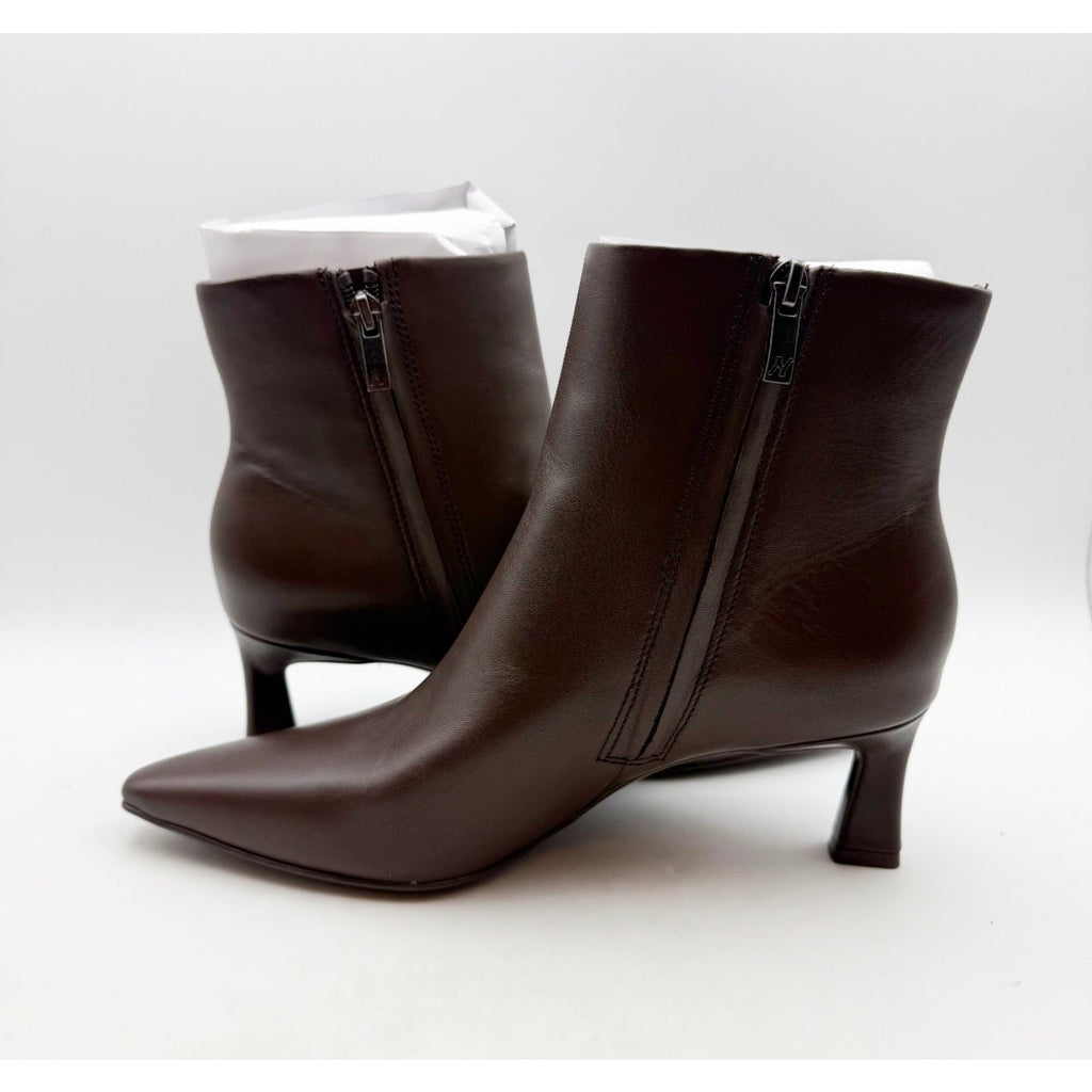 NATURALIZER Womens Deesha Ankle Booties Size 8 EU 38 Brown Leather Heels NIB