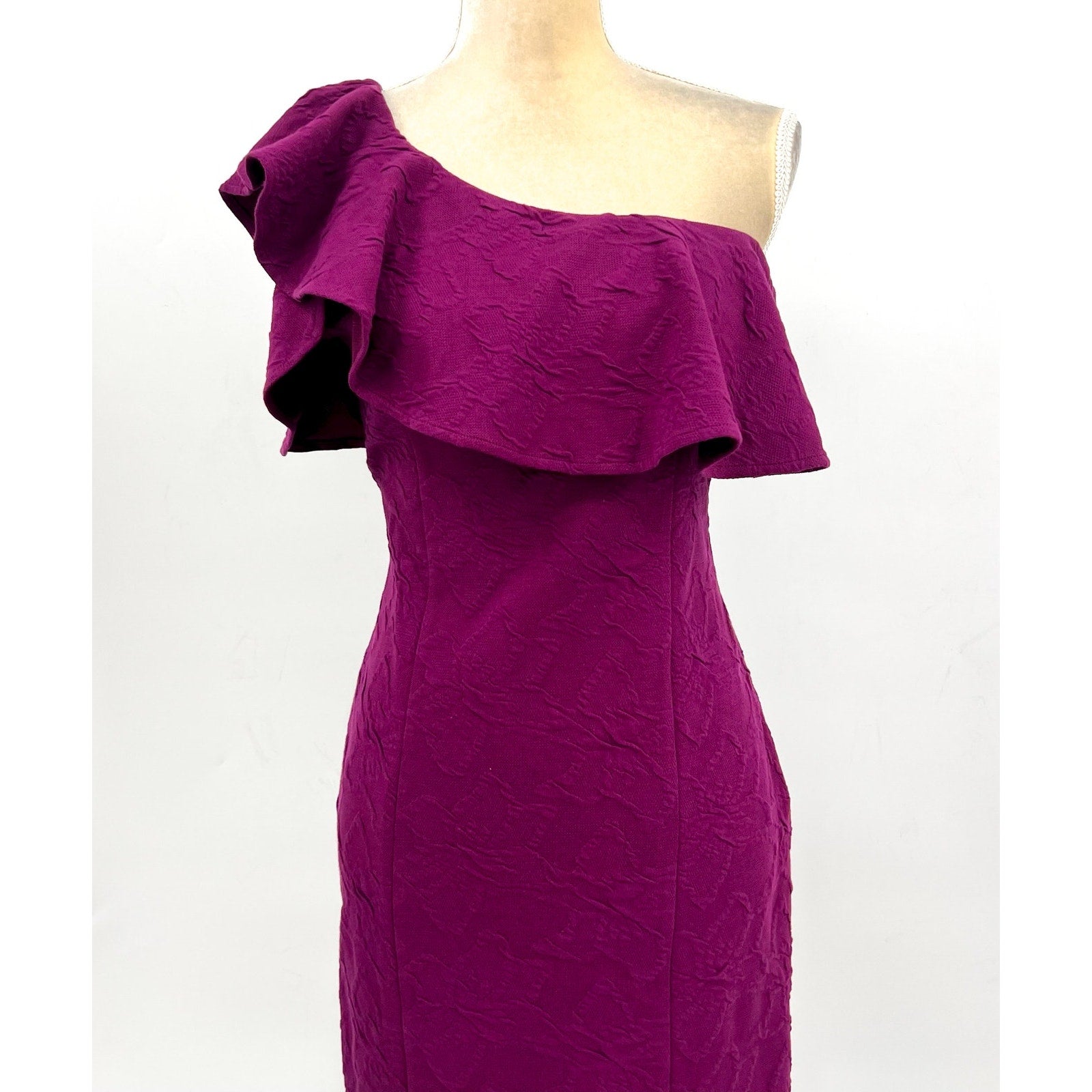 LILLY PULITZER Bordeaux One Shoulder Dress Size 6 Purple Cherry Jacquard NWT