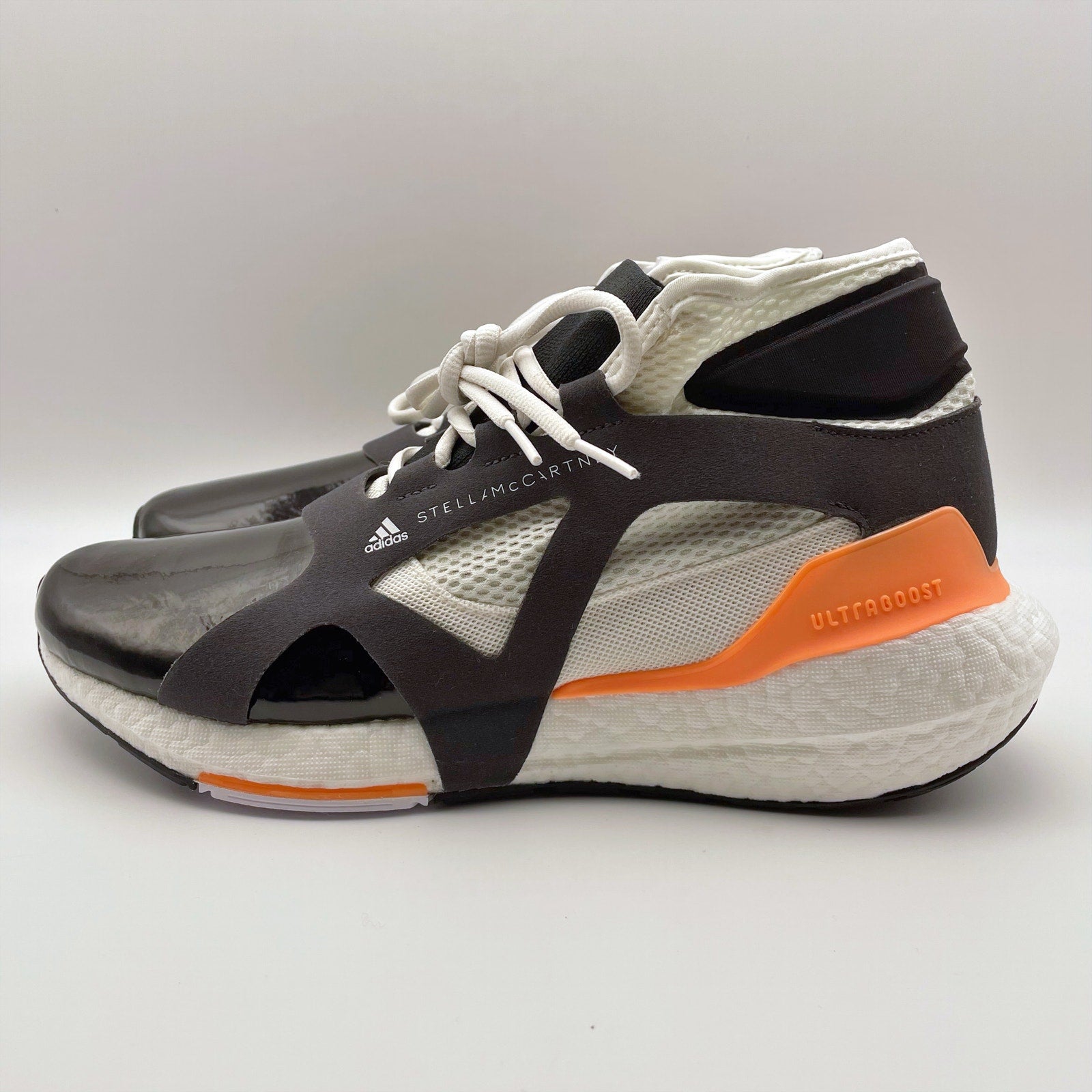 Adidas by Stella McCartney Womens Ultraboost 21 Sneakers US 9.5 Black Orange NIB