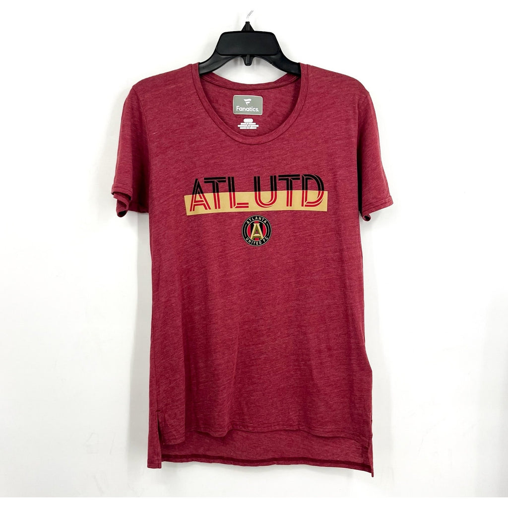 FANATICS Womens Atlanta United FC Graphic T-shirt Small Dark Red SS NWOT