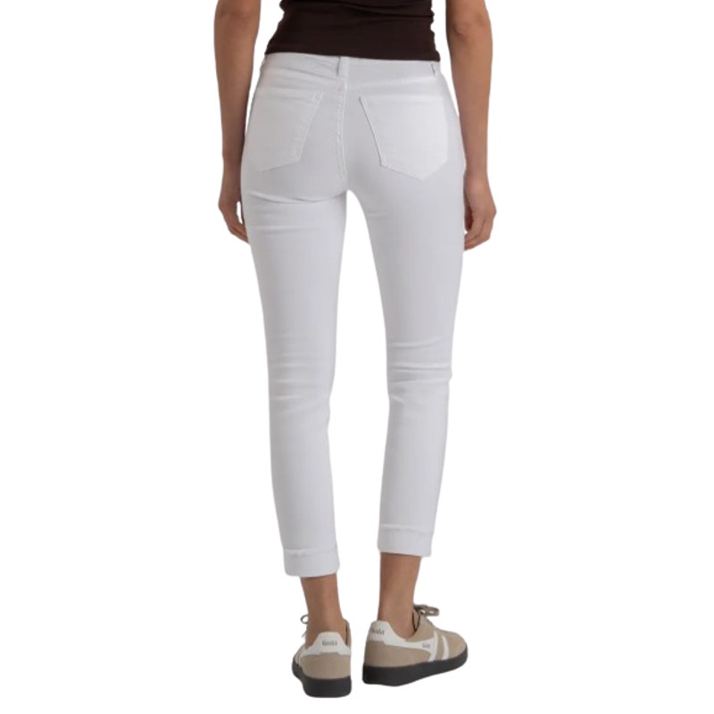 KUT FROM THE KLOTH Amy Crop Straight Leg Jeans Size 4 White Mid Rise NWT