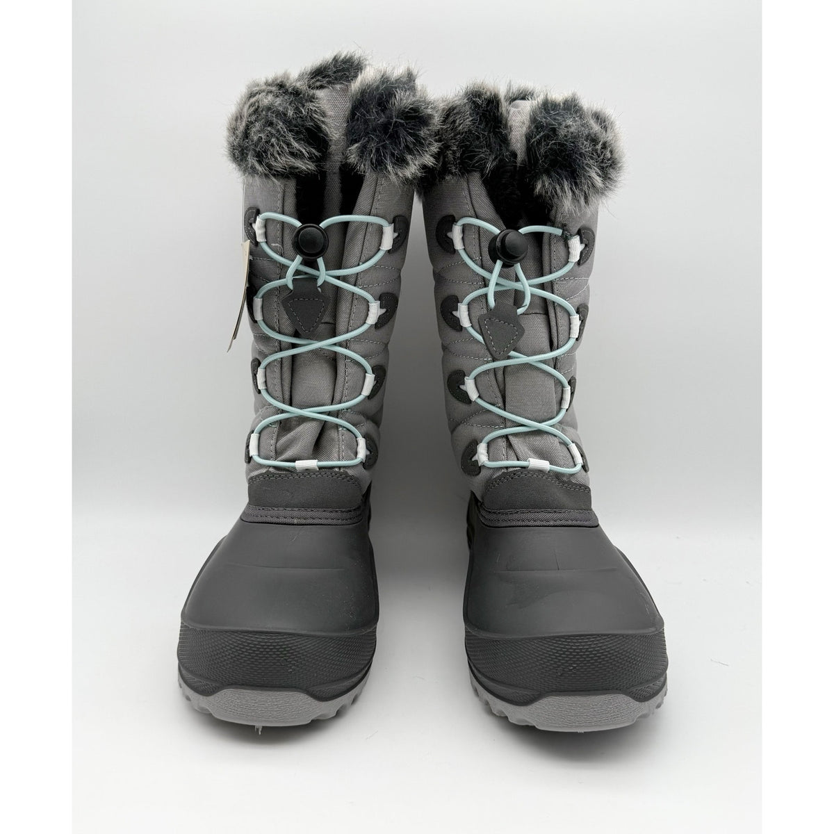 Kamik Big Kids SNOWANGEL Boots Size 7 EU 39 Grey Blue Insulated Waterproof NIB