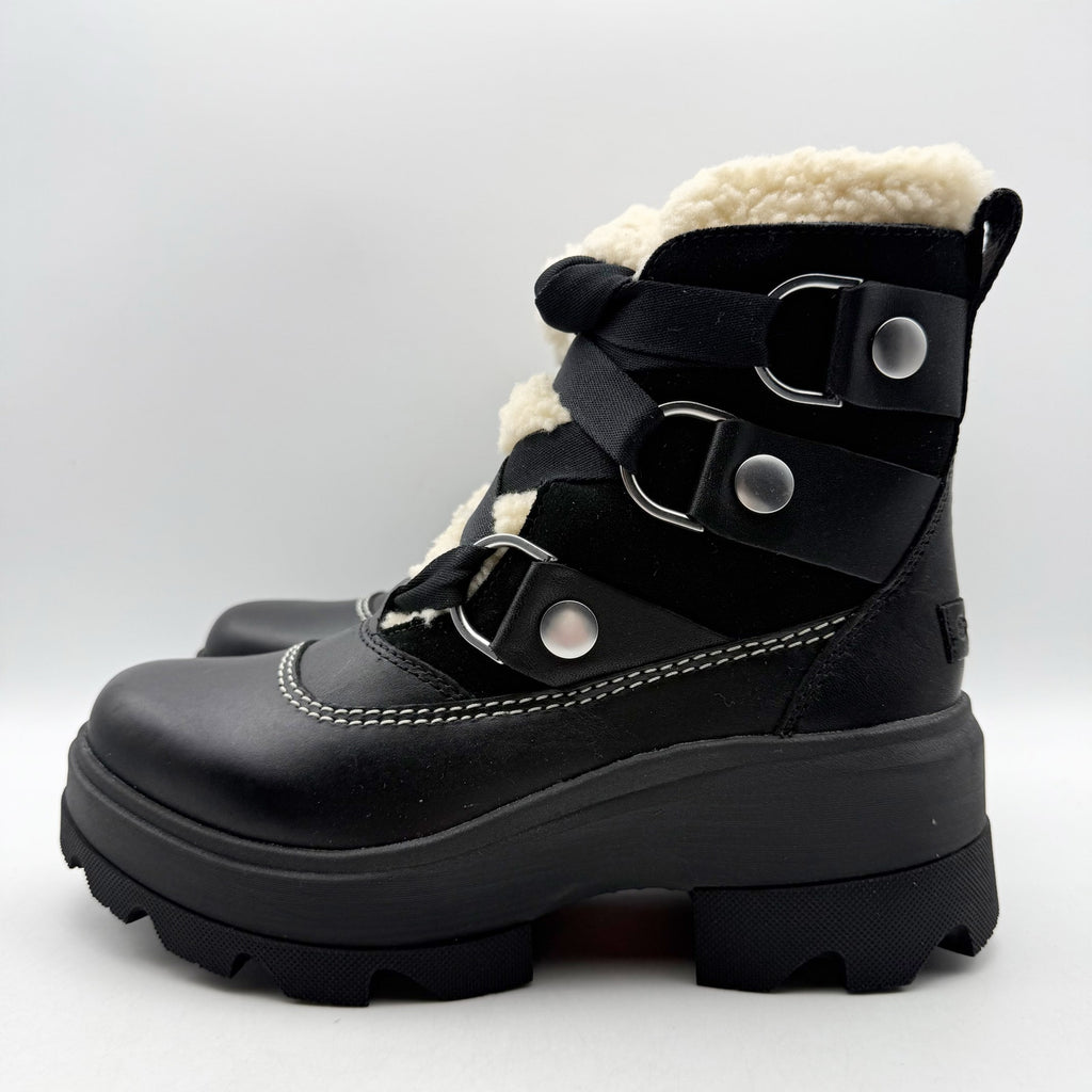 Sorel Womens Joan FRWD Cozy Boots US 6.5 EU 37.5 Black Leather Waterproof NIB