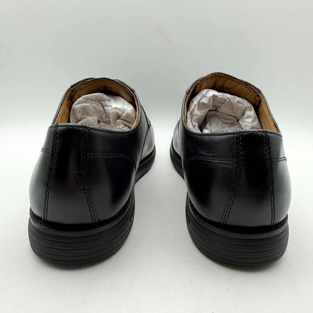 Johnson & Murphy Kids Upton Plain Toe Oxford Shoes US 7 M Black Leather NIB