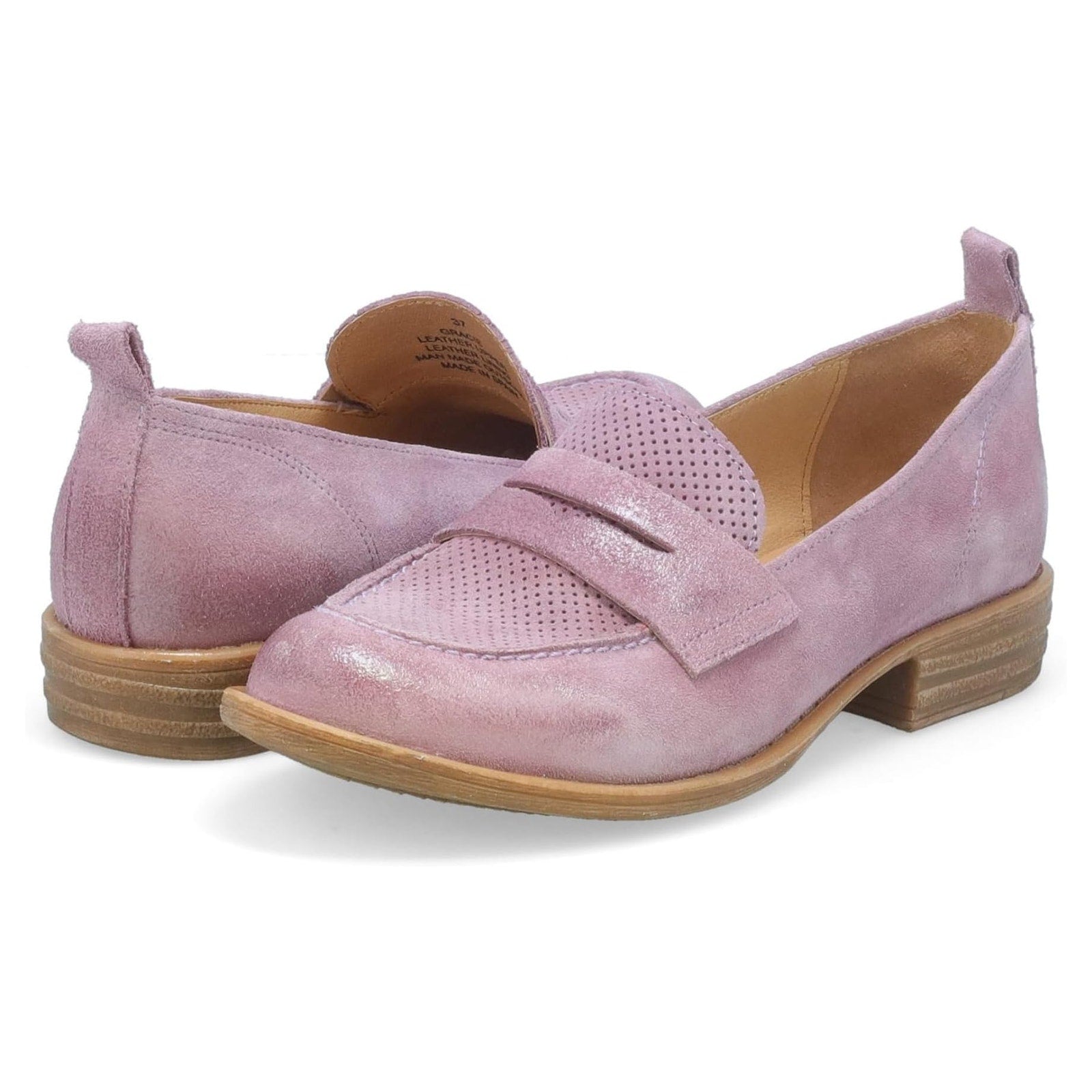 Miz Mooz Womens Gracie Loafer Size EU 39 US 8.5 Purple Suede Pump Heeled NIB