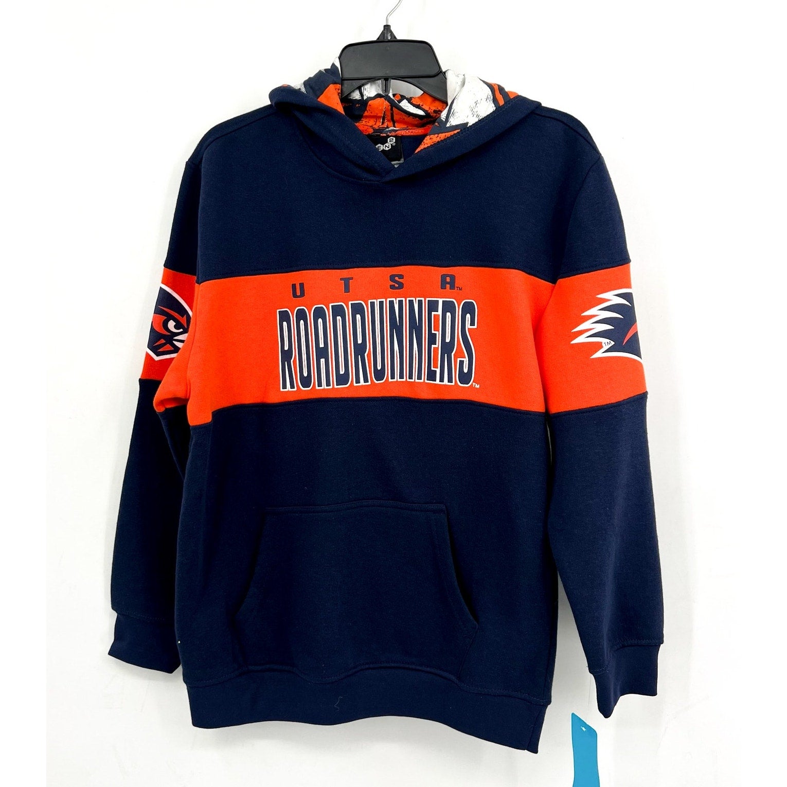 GEN 2 Kids UTSA Roadrunners Red Zone Hoodie Sweatshirt Large Navy Blue NWT