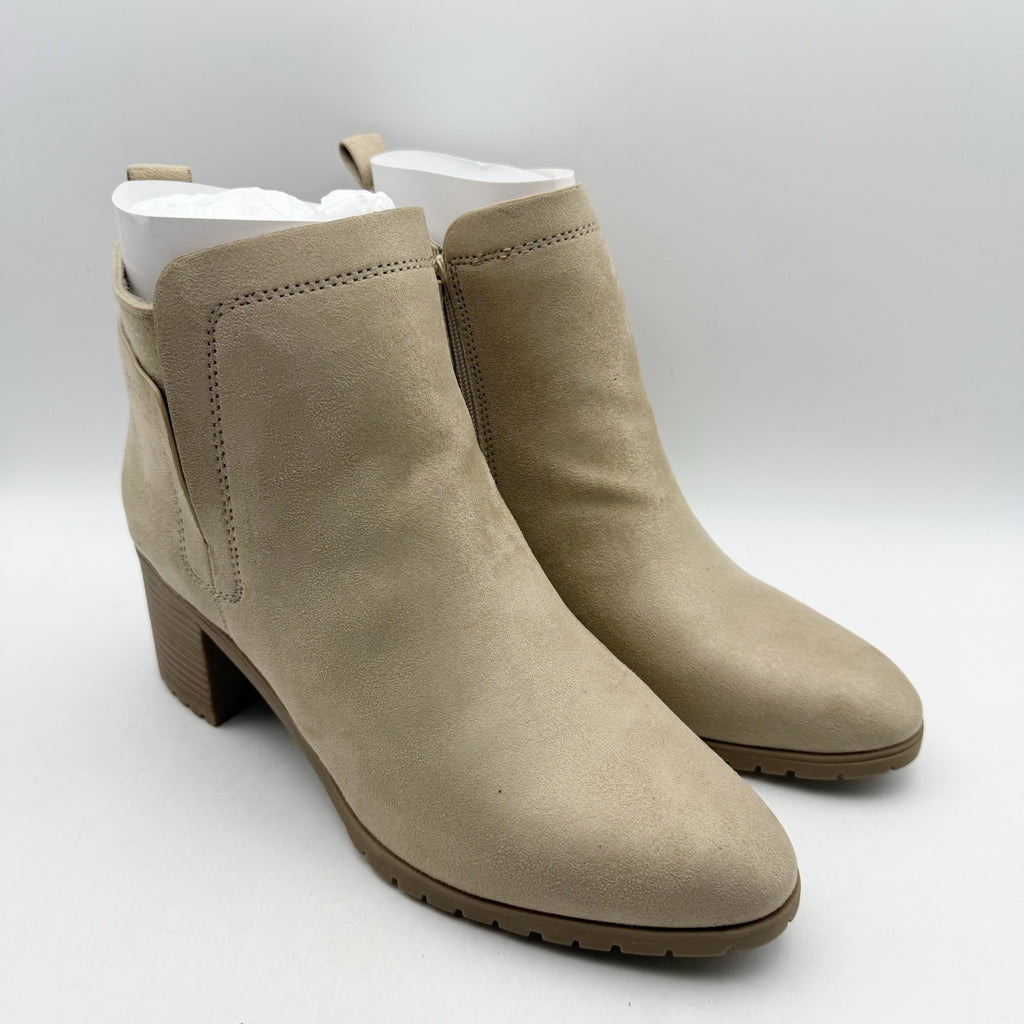 LifeStride Womens Maggie Ankle Booties Size 10 M EU 41 Light Brown NIB