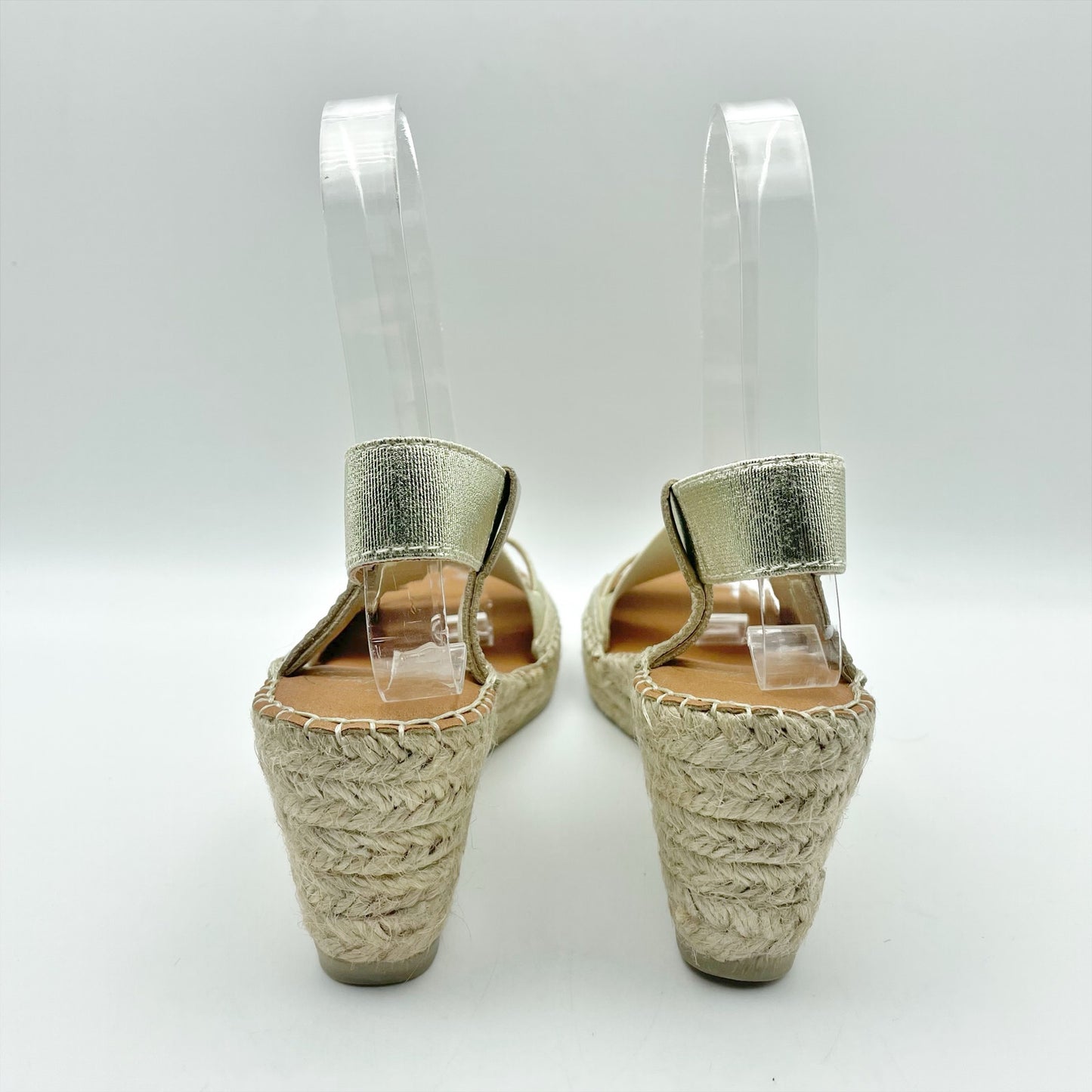 Toni Pons Womens Tura-RC Sandals EU 36 US 6 Gold Espadrille Wedge Heel NIB
