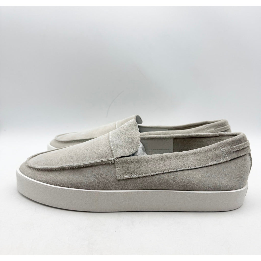 Saint Morta Men's Hemisphere Slip On Loafers Size 8 Light Grey White Suede NIB