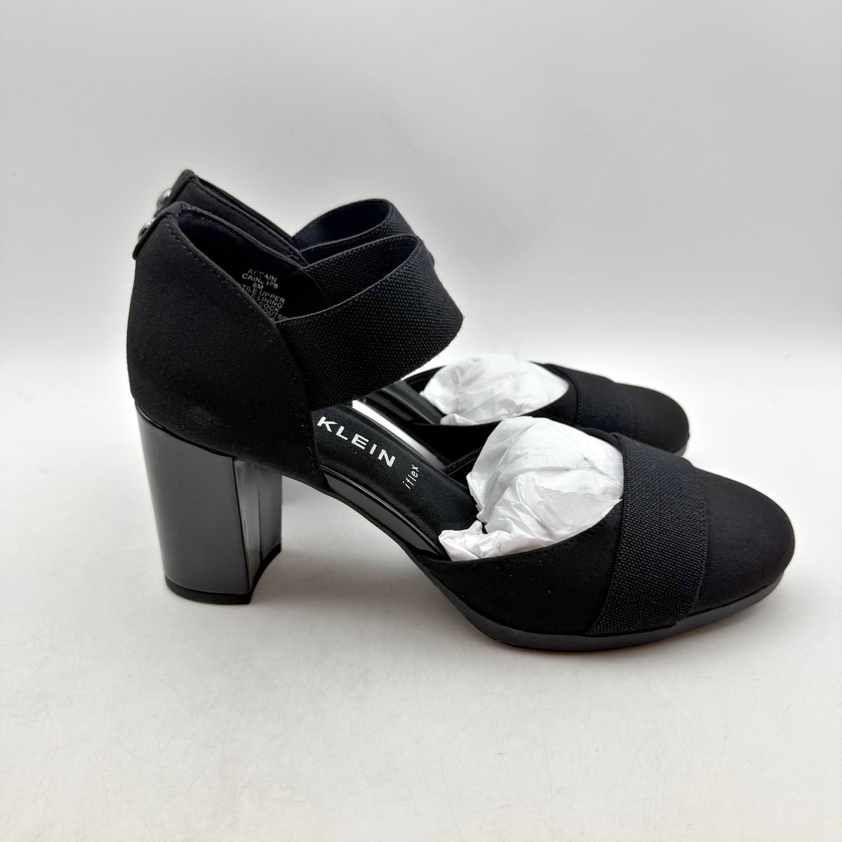 Anne Klein Womens Cailyx Ankle Strap Pumps Size 8 M Black Heels NIB