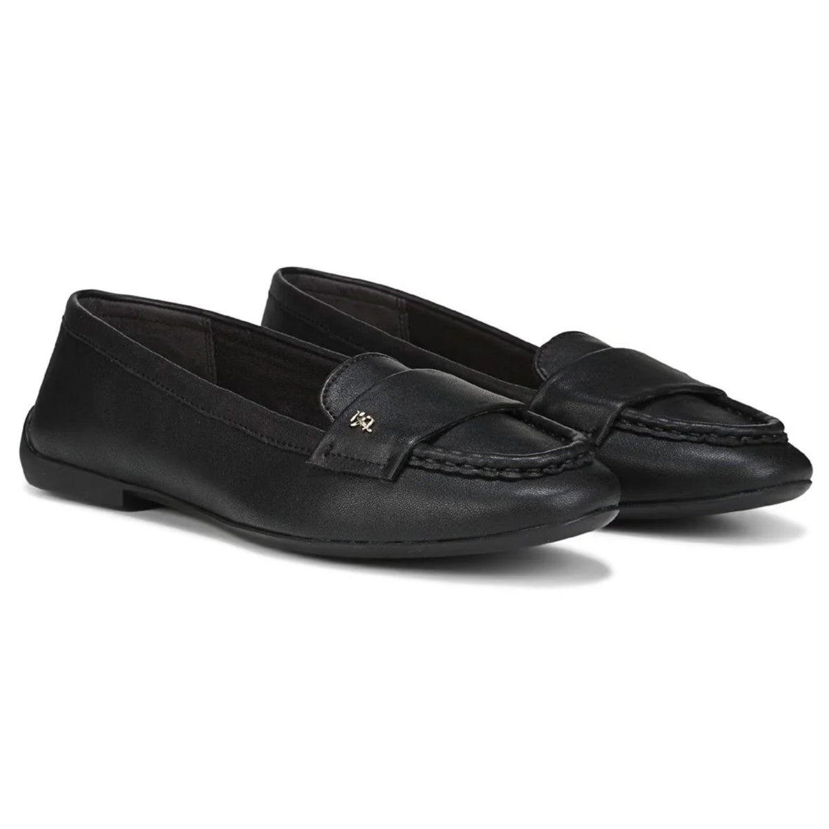 Franco Sarto Womens Faris Slip On Flats Size 6.5 Black Faux Leather NIB