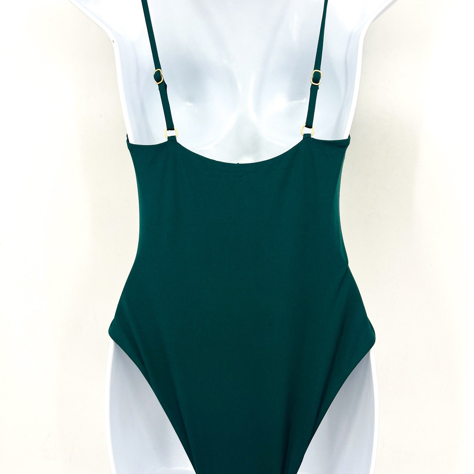 L*SPACE Women's Piper Classic One Piece Swimsuit Medium Green Deep Teal NWT