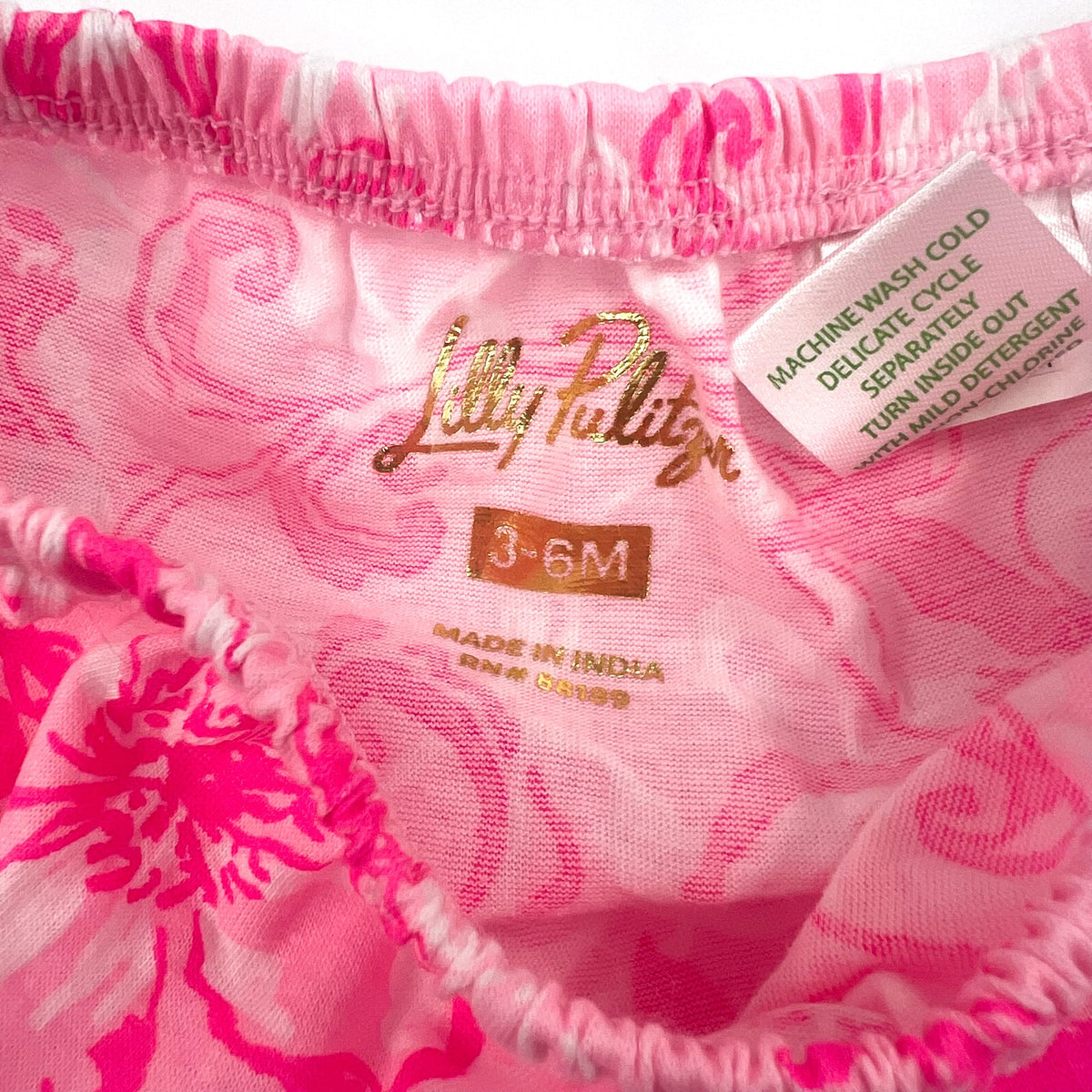 LILLY PULITZER Infant Charlize Dress 3-6M Conch Shell Pink Flamingle Garden NWOT