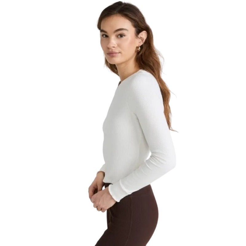 OUTDOOR VOICES Women's SuperForm Rib Long Sleeve Tee XXL White NWT