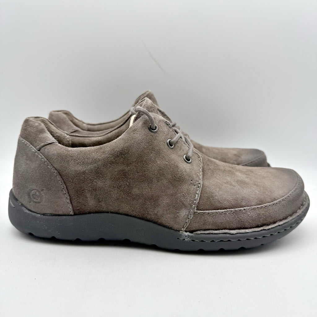 Born Mens Nigel 3-Eye Shoes US 8 M EU 41 Grey Distressed Leather NIB