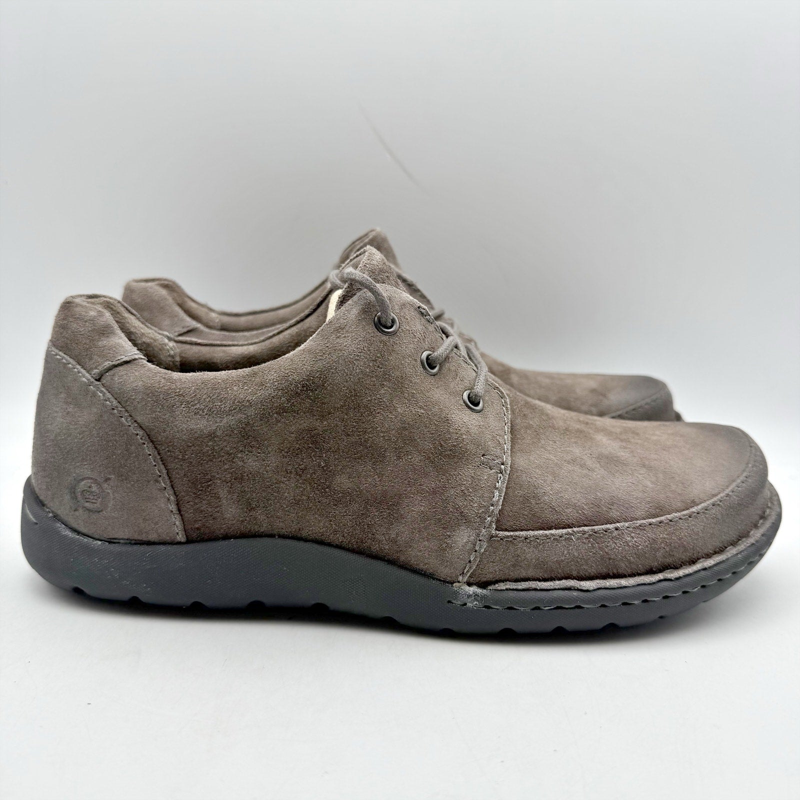Born Mens Nigel 3-Eye Shoes US 8 M EU 41 Grey Distressed Leather NIB
