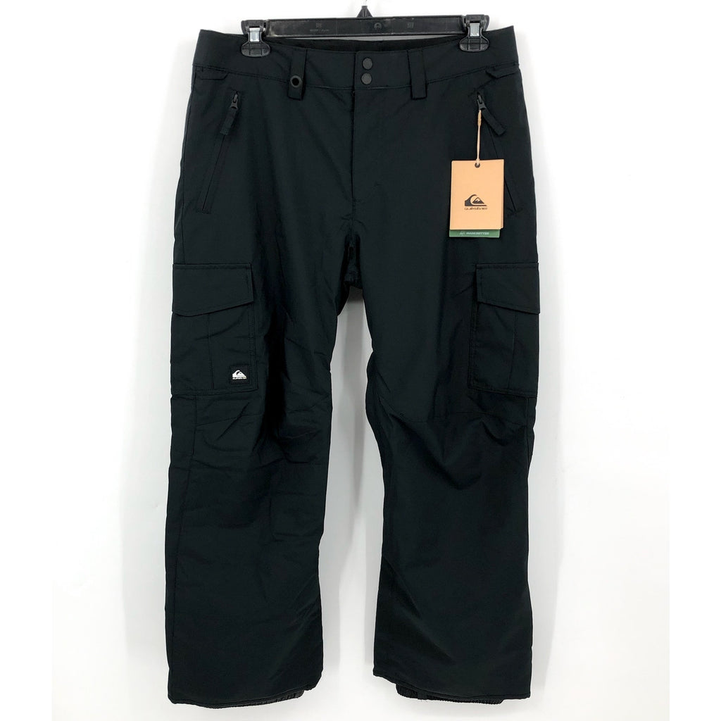 QUICKSILVER Men's Porter Snow Pants Large Black Waterproof Outdoor NWT