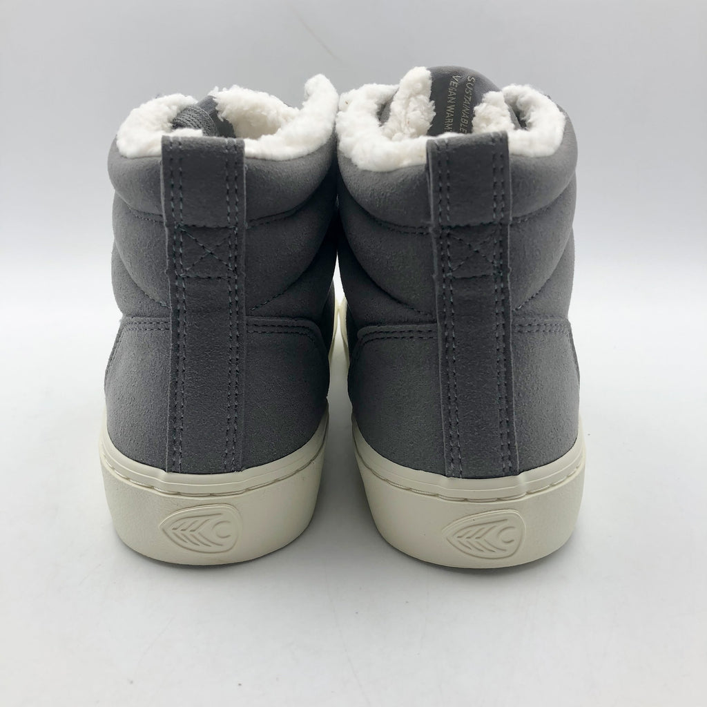 Cariuma OCA Therma High Suede Boots Mens 12.5 Womens 14 Grey Shearling NIB
