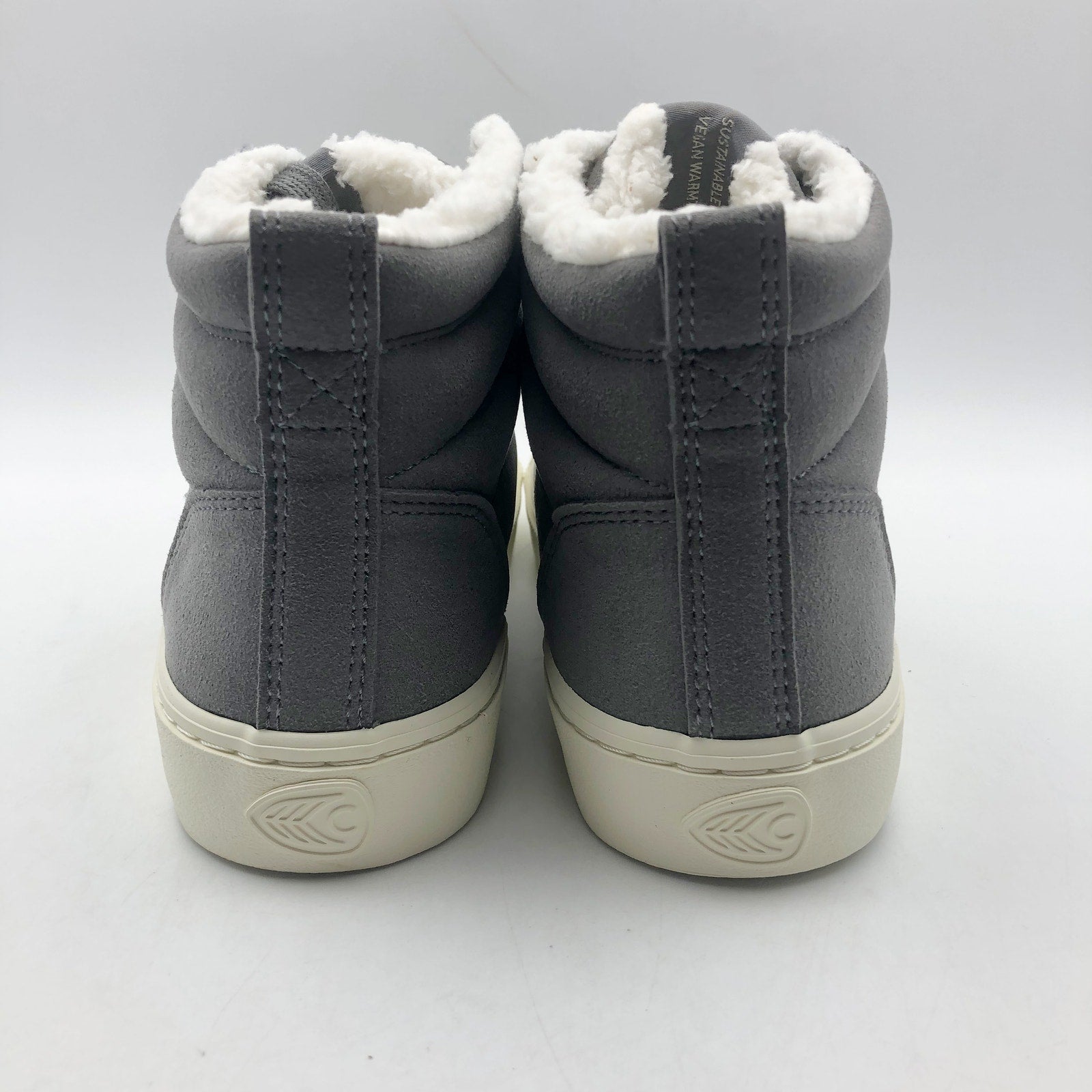 Cariuma OCA Therma High Suede Boots Mens 12.5 Womens 14 Grey Shearling NIB