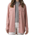 PRANA Women's Railay Tunic Shirt Large Pink Cloud Blush Button Down UPF 50+ NWT