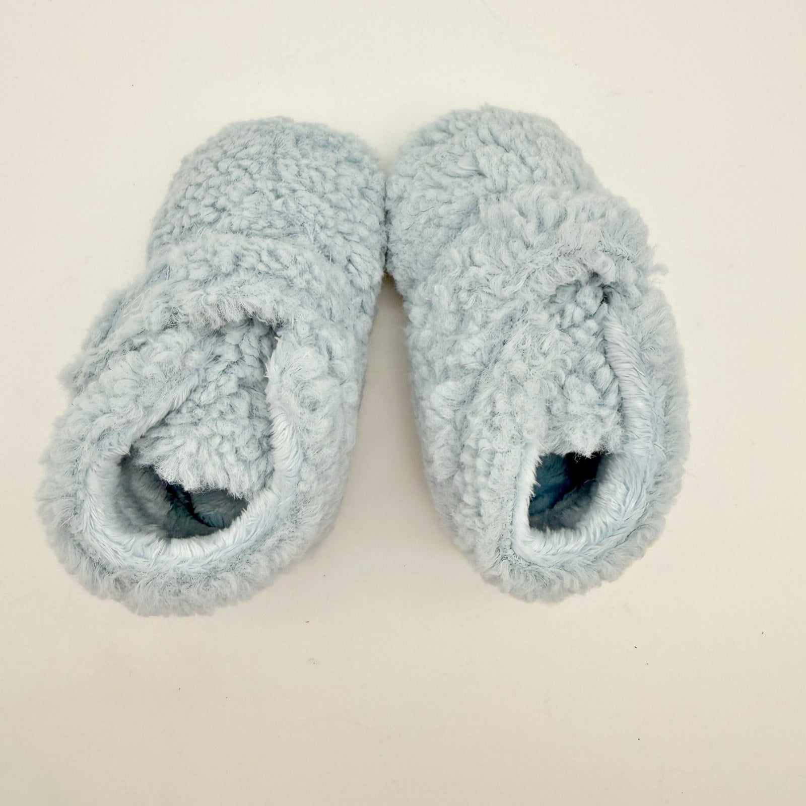 UGG Infant Bixbee Booties US 4-5 M Blue Vegan Fur Hook and Loop NIB