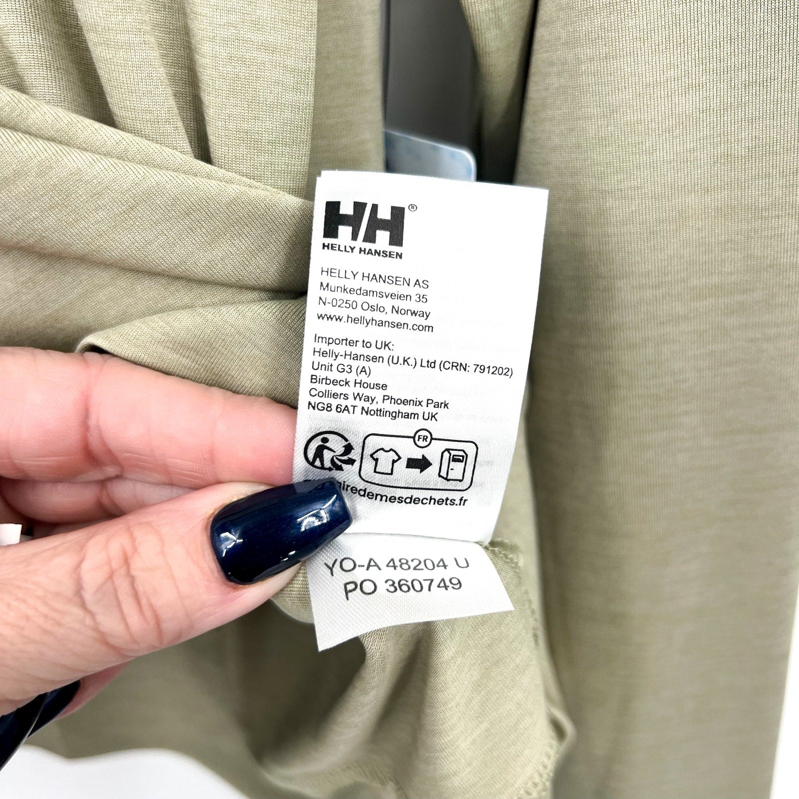 HELLY HANSEN Women's Sval Long Sleeve Shirt Large Green Light Lav Crewneck NWT