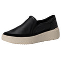 Vionic Womens Kearny Sneakers Size 8.5 Wide Black Leather Slip-On NWOB