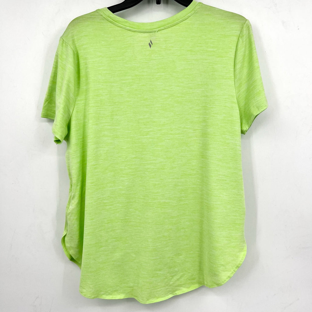 SKECHERS Women's GO DRI Swift Tunic Tee Large Lime Green Short Sleeve NWT