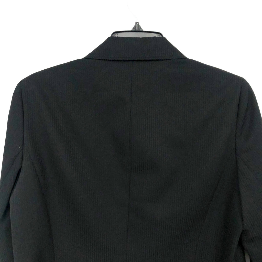 LE SUIT Women's Two Button Blazer Jacket 12 Petite Black Notch Lapel Collar NWT