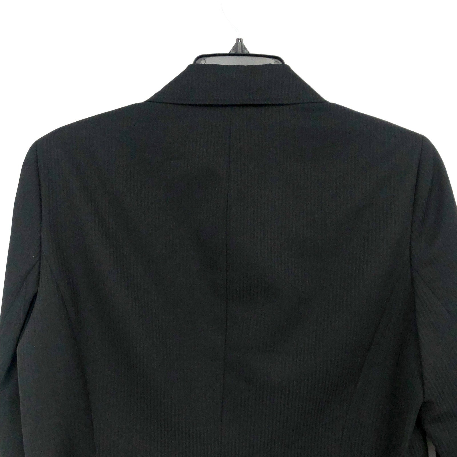 LE SUIT Women's Two Button Blazer Jacket 12 Petite Black Notch Lapel Collar NWT