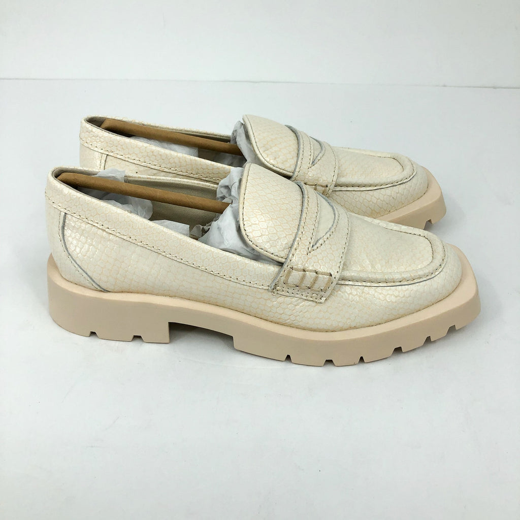 Dolce Vita Womens Elias Loafer Size 6.5 White Ivory Embossed Leather NWOB