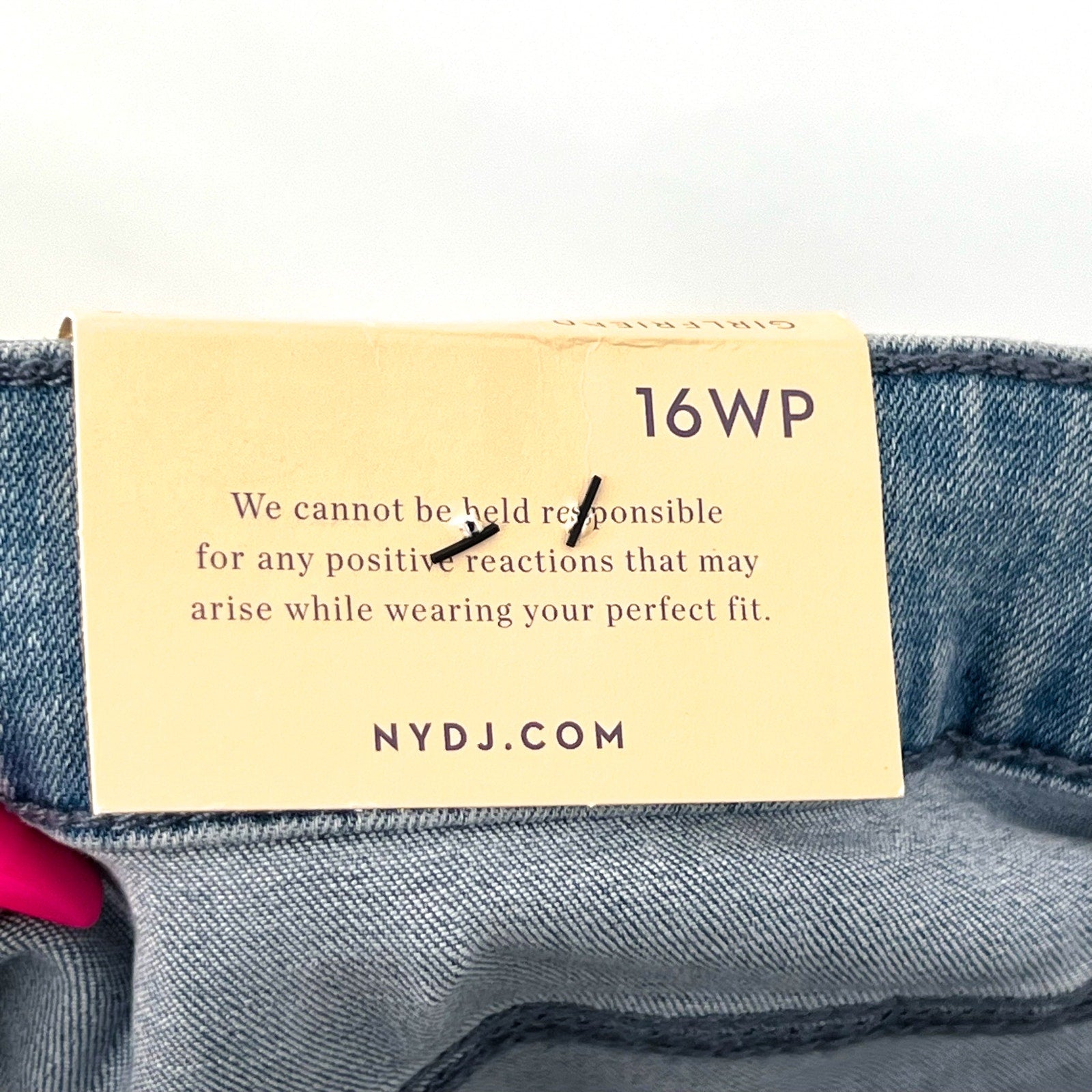 NYDJ Womens Margot Girlfriend Jeans Size 16W PETITE Kingston Blue NWT
