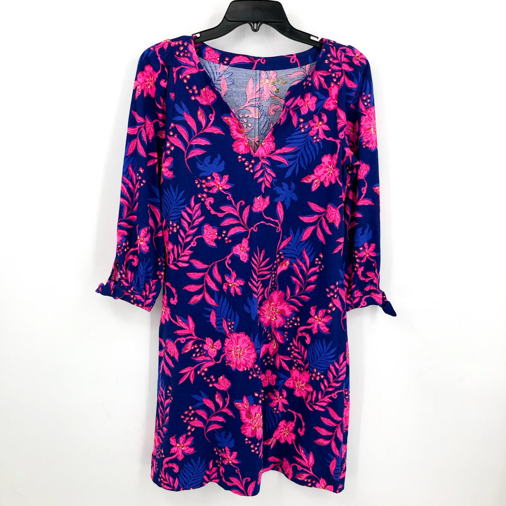 LILLY PULITZER Women's Cath Dress Small Blue Pink Never Ending Summer