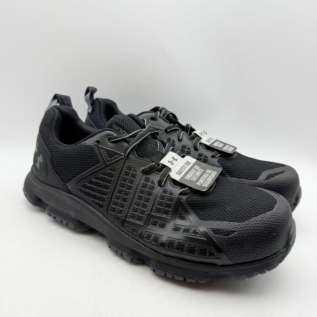 Under Armour Mens Micro G Strikefast Safety Toe Sneakers US 8 Black SR NWT